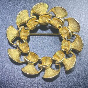 Rare Solid Gold Plated Silver Brass Alloy Ring Brooch OB-CO House of Borva…